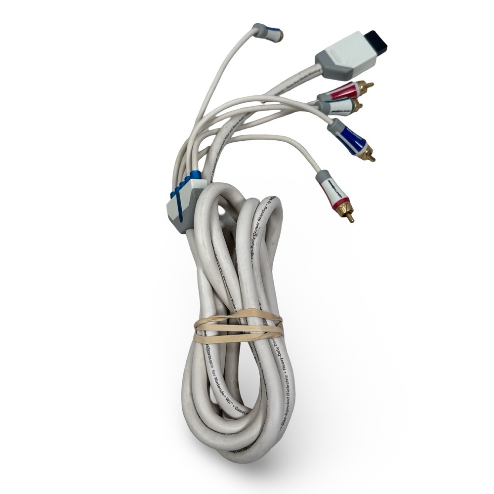 Monster Game Component AV Cable for Nintendo Wii White Gold Plated GameLink